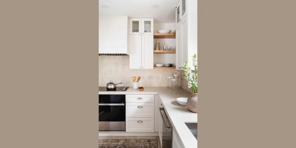 Beige Neutral Tile Backsplash