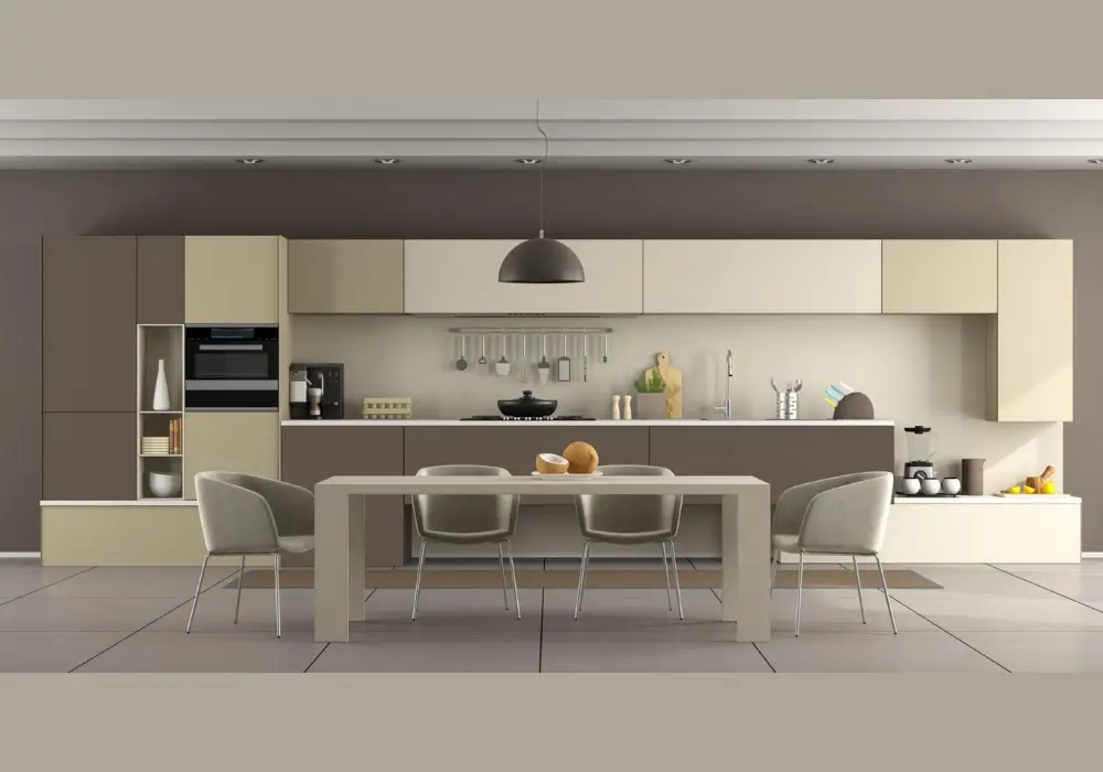 Beige and Brown Kitchen Color Scheme