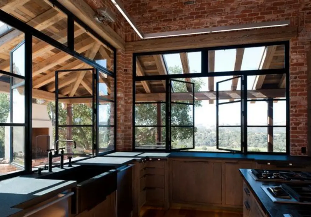 Black Frame Kitchen Window