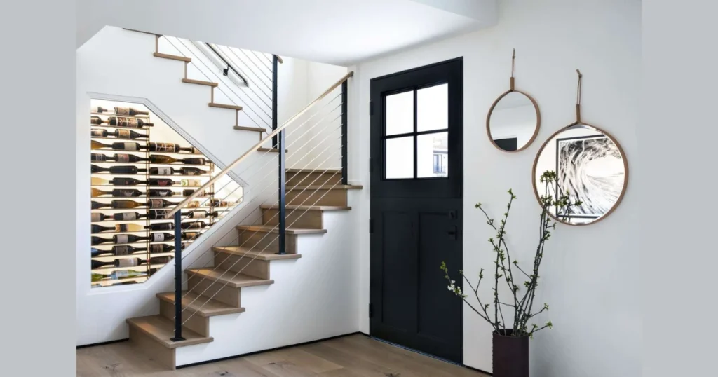 Wall-Mounted Minimalist Handrail for Small Staircases