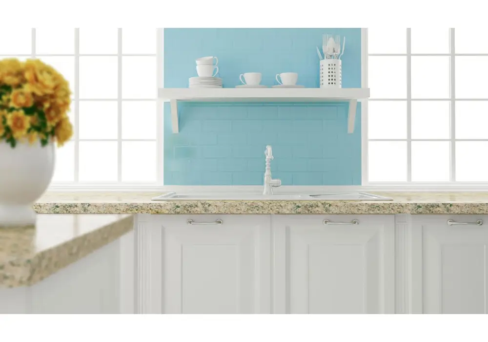 Blue and White Coastal Kitchen Scheme