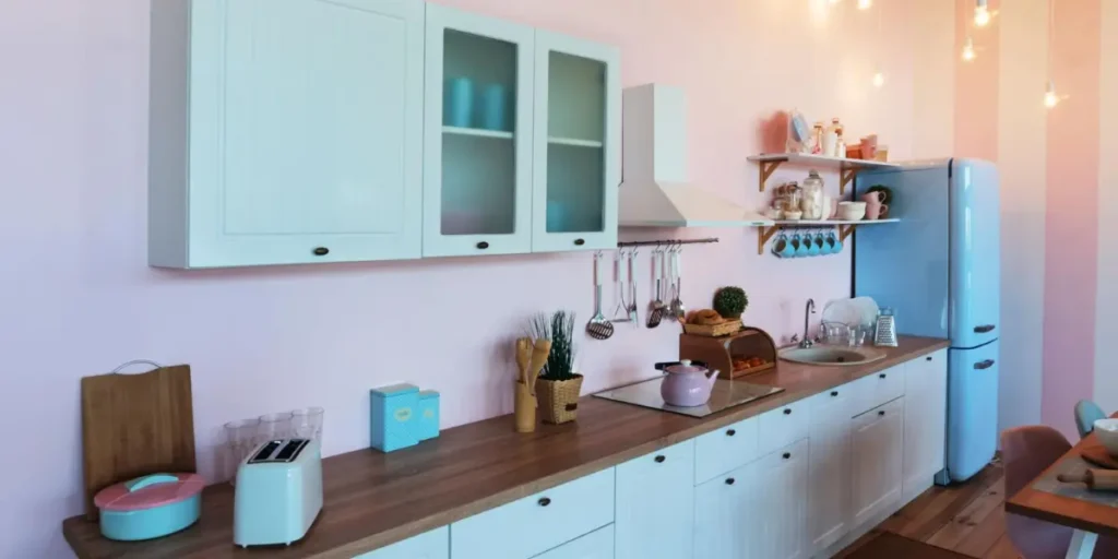Blush Pink Kitchen Walls