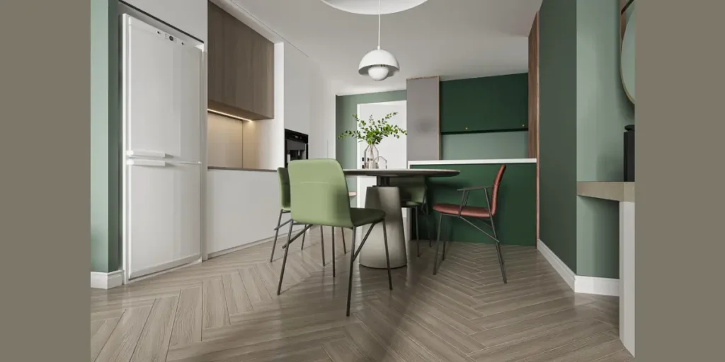 Bold Color Kitchen Interior