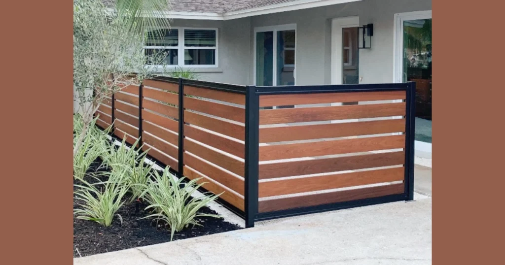 Horizontal Wood Slat Railing