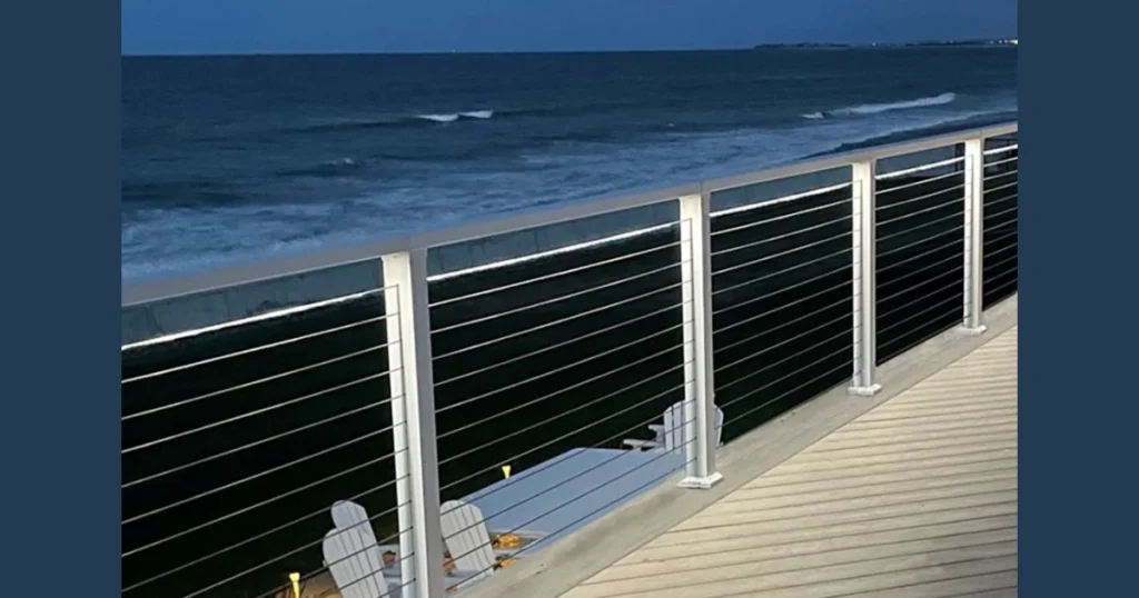 Cable Railing with Decorative Deck Post Caps