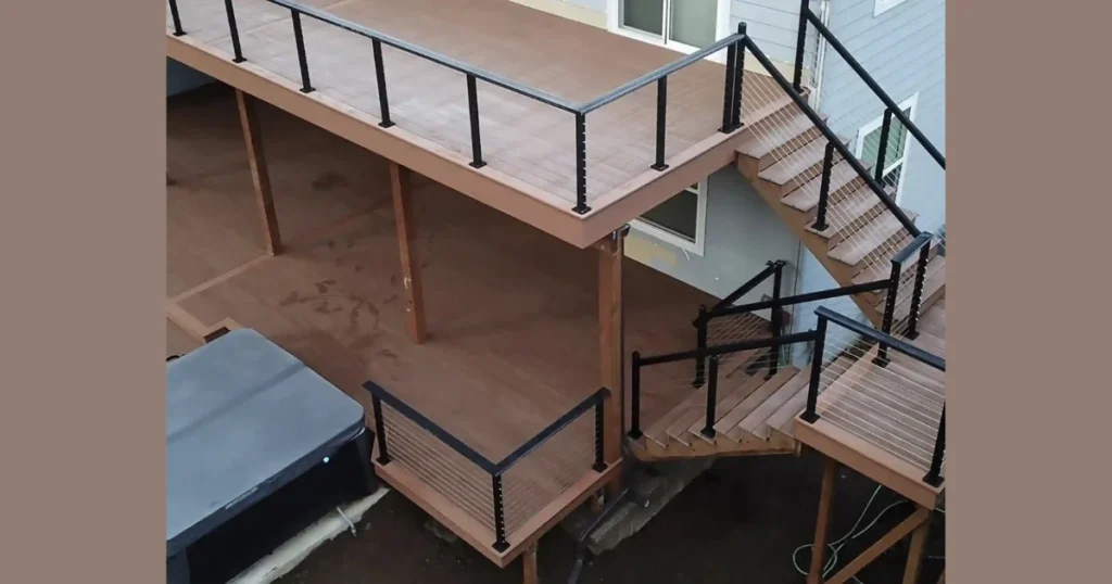 Cable Railing for Multi Level Decks