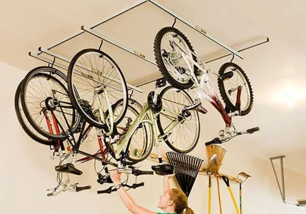 Ceiling-Mounted Multi-Bike Rack