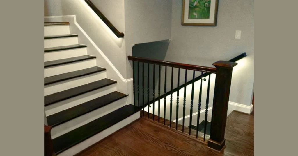 Add LED Strip Lighting Under the Handrail