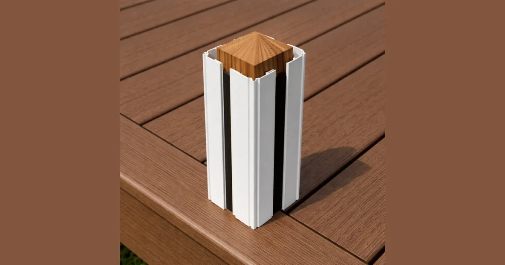 Wrap Existing Posts with Decorative Wood Covers