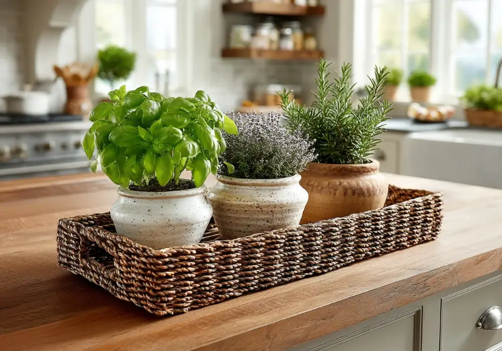 Decorative Wooden Tray Arrangement