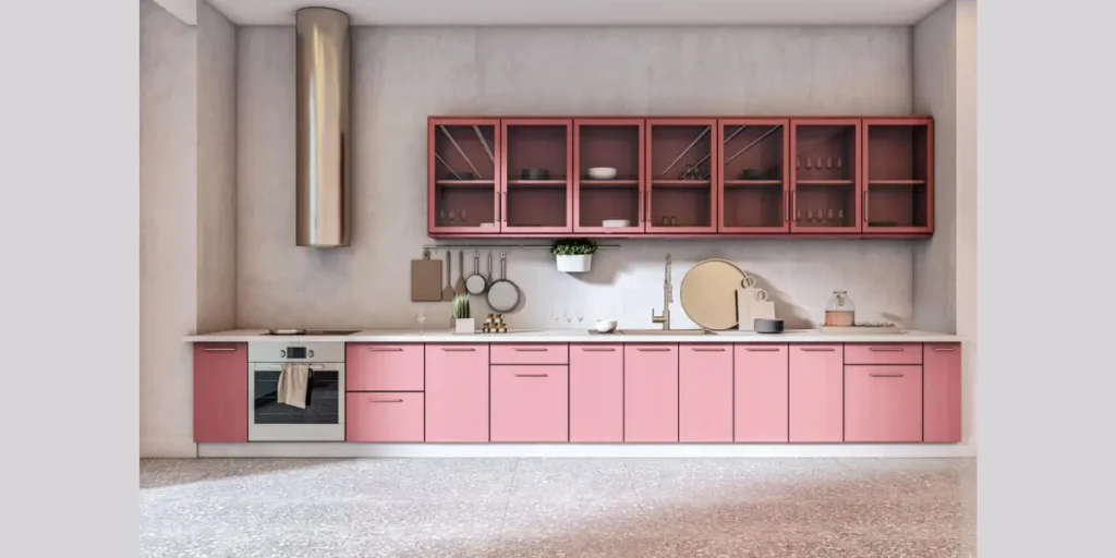 Dusty Pink Kitchen Cabinets