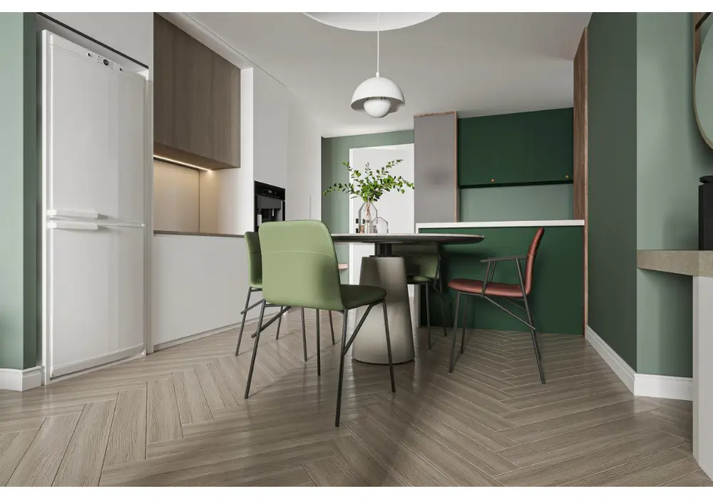 Earthy Olive Green Kitchen