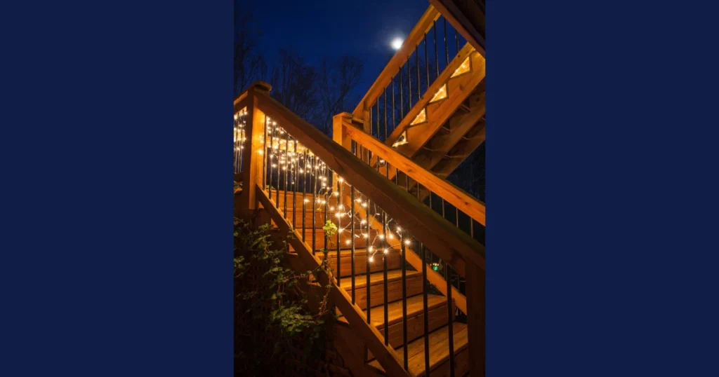 Photo Clip String Lights for Personal Stair Railing Decor