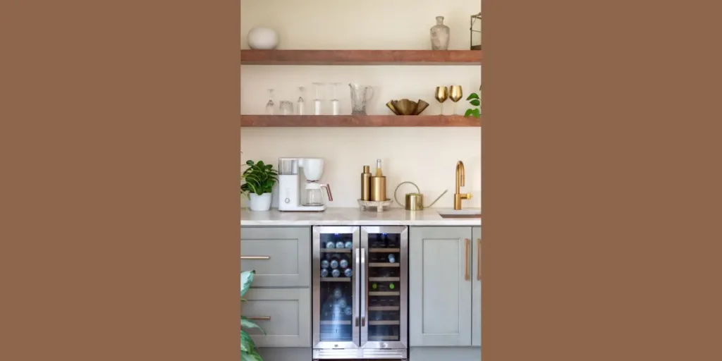 Floating Shelves for a Coffee Station