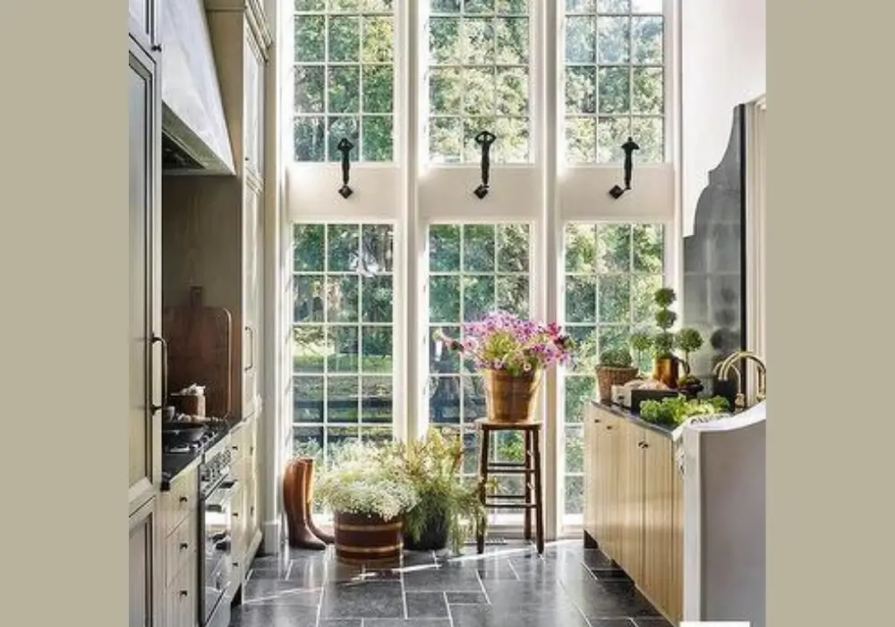 Floor-to-Ceiling Kitchen Window
