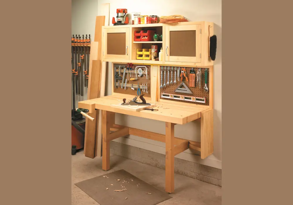 Fold-Down Tool Workbench