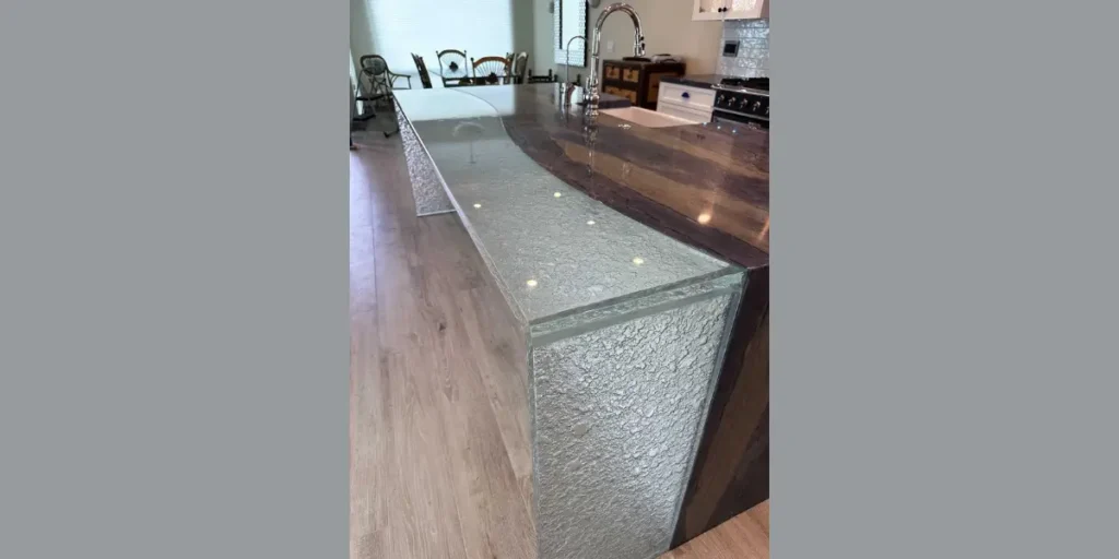 Glass Kitchen Island Countertop