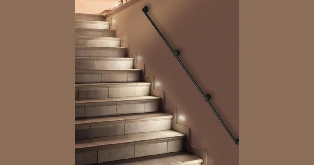 Industrial Pipe Basement Stair Railing