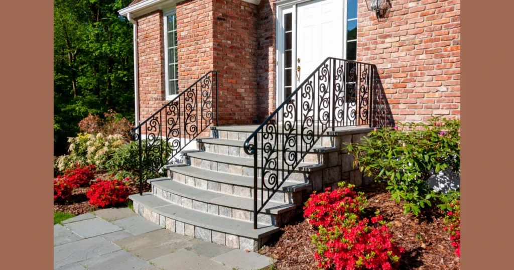 Wrought Iron Outdoor Railing for Timeless Elegance