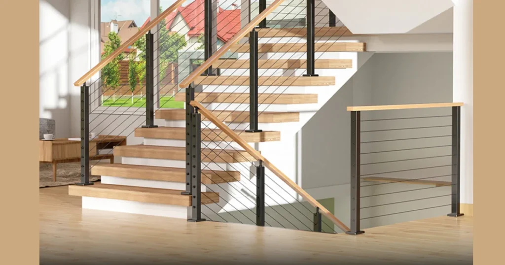 Mixed Wood and Metal Railing