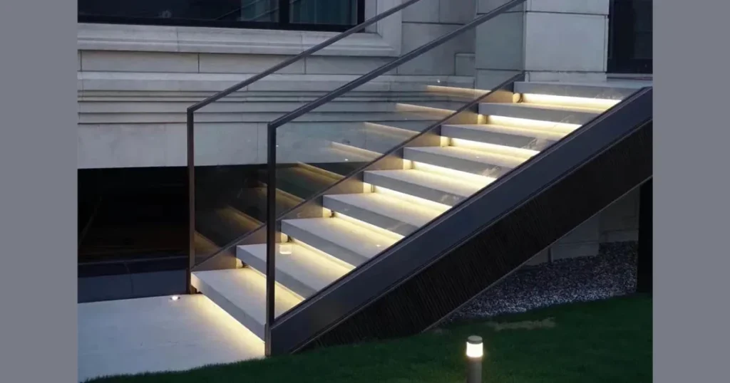 Tinted Glass Stair Railing for a Stylish Finish