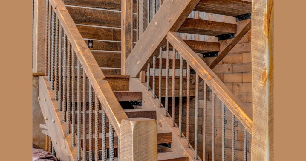 Reclaimed Wood Rustic Stair Railing