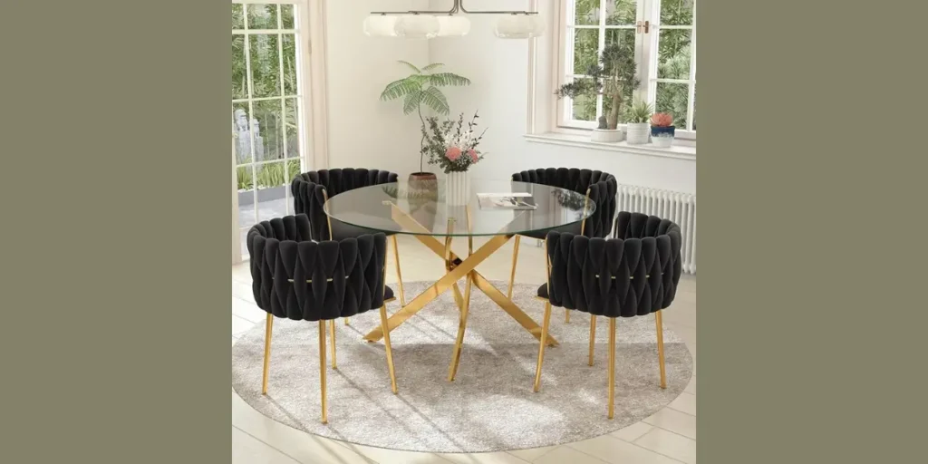 Glass Top Dining Table