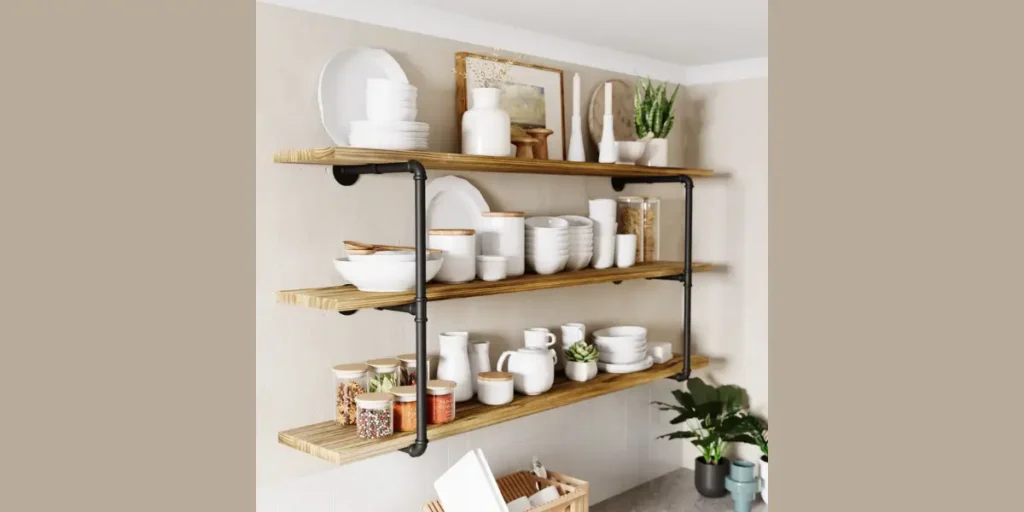 Industrial Metal Bracket Shelves