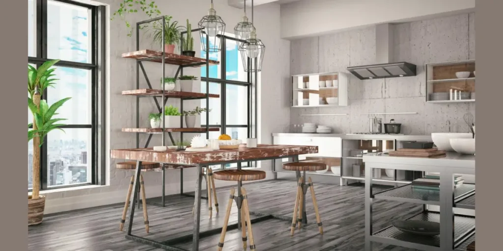 Industrial Style Dining Table