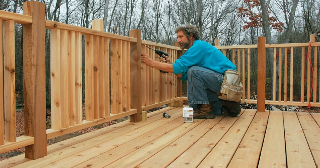 Install Deck Railing with Support Posts