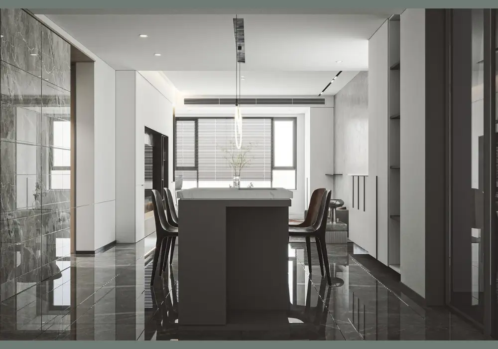 Kitchen Layout with Central Island