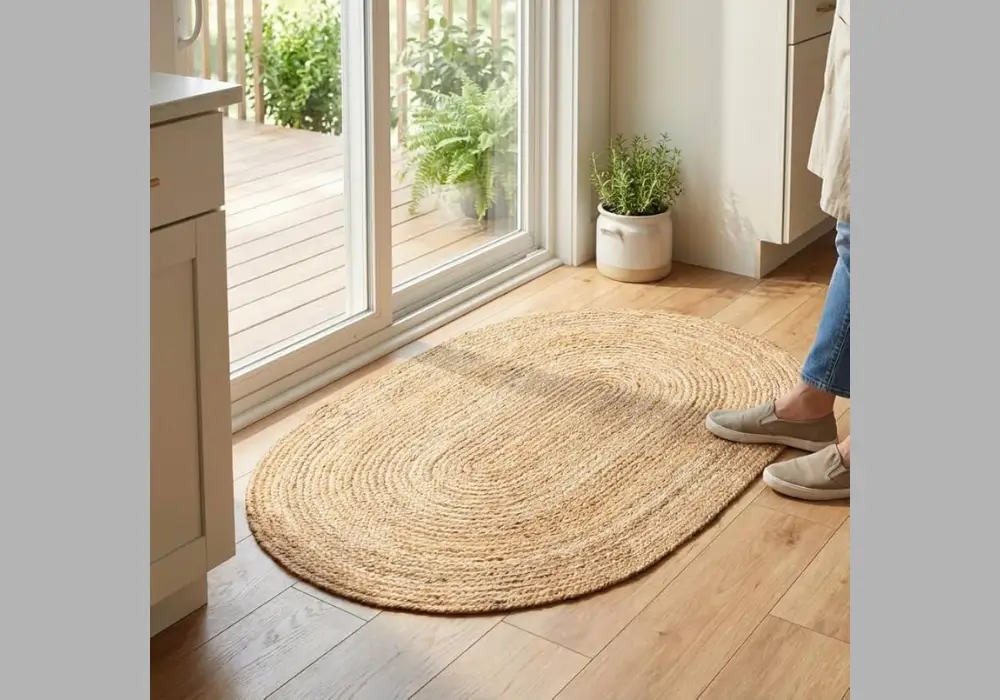 Jute Natural Fiber Kitchen Rug