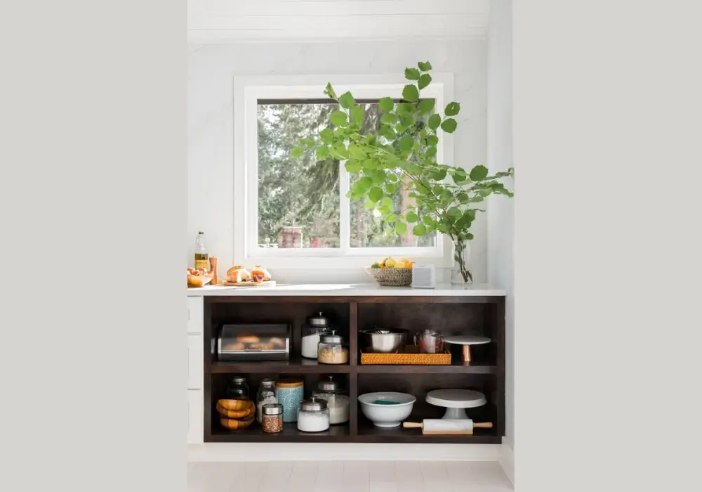 Kitchen Counter with Open Shelf Base