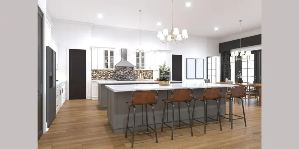 Kitchen Island with Built-In Seating