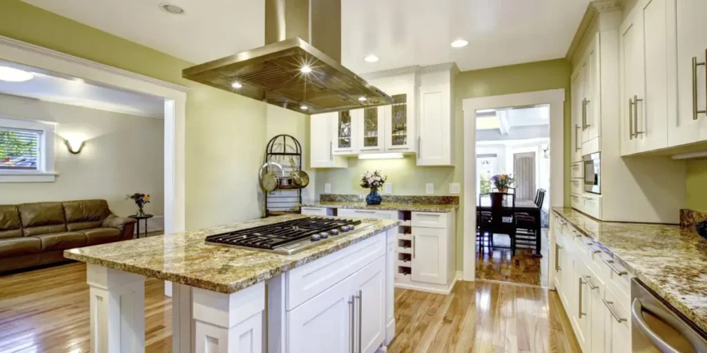 Kitchen Island with Cooktop