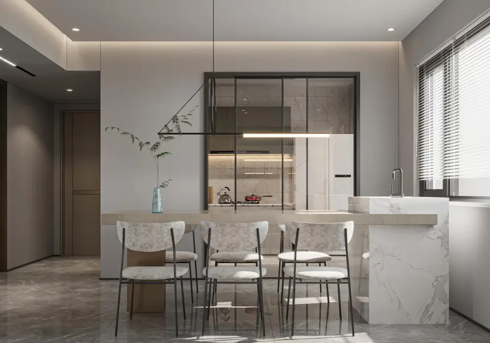 Kitchen Layout with Dining Area
