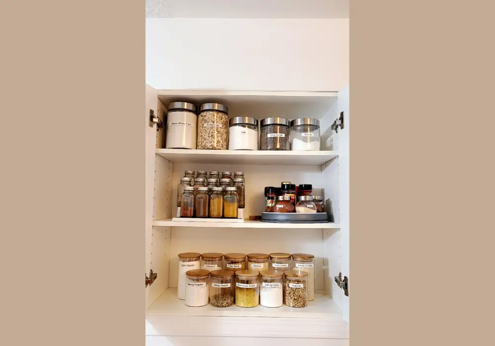 Labeled Pantry Storage