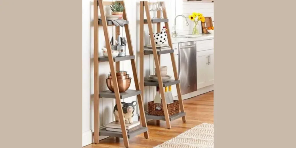 Ladder Style Kitchen Shelves