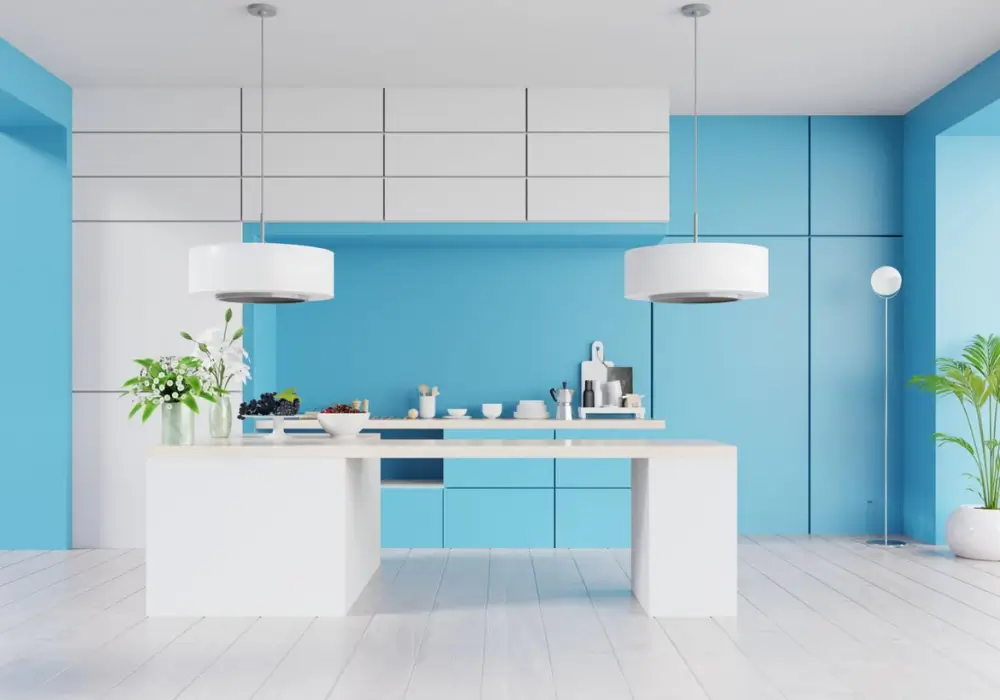 Light Pastel Blue Kitchen