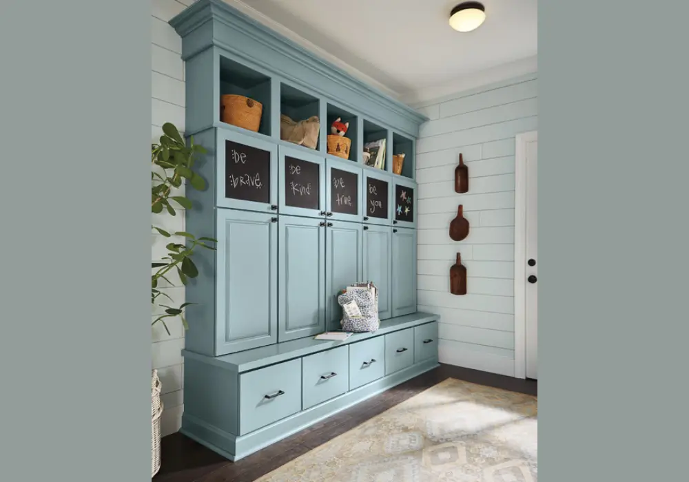 Locker-Style Drop Zone with Shoe Storage