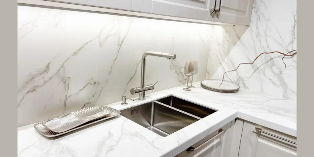 Marble Slab Backsplash