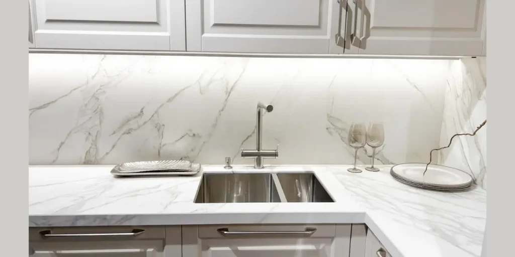 Marble Tile Backsplash