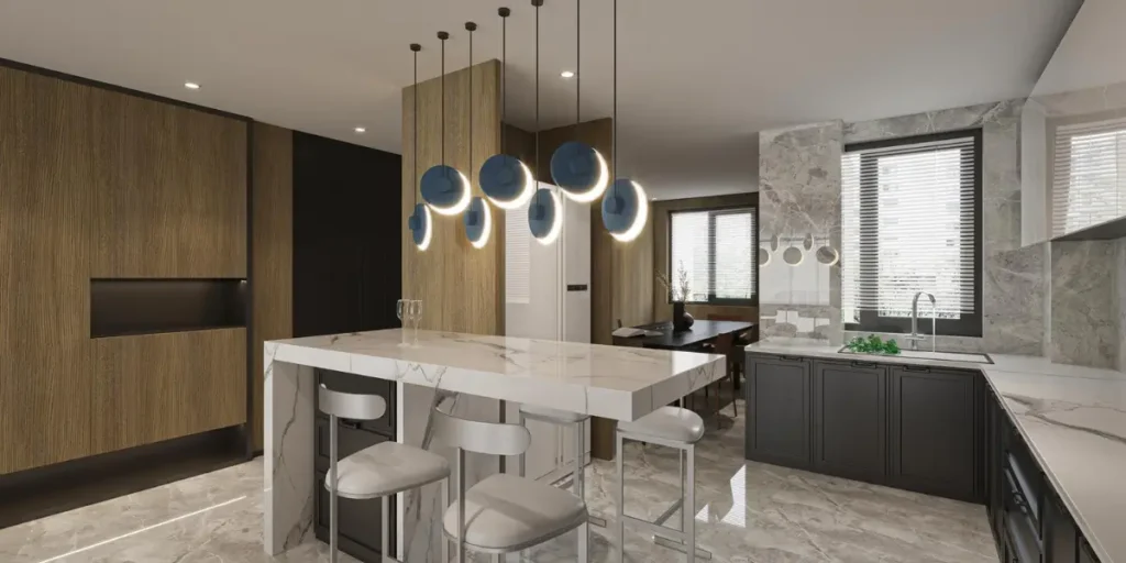 Marble Top Kitchen Island