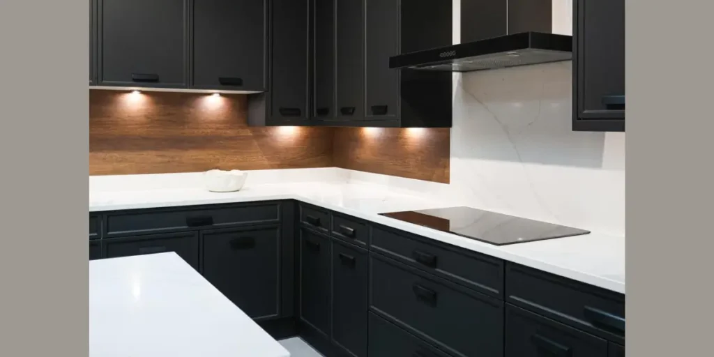 Matte Black Kitchen Cabinets