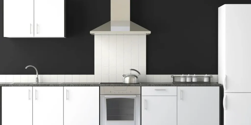 Matte Black Kitchen Walls