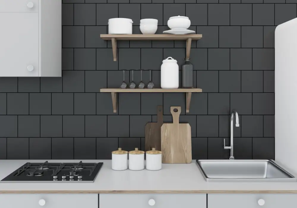 Matte Black Tile Design