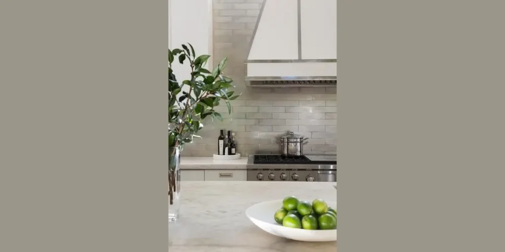 Metallic Tile Backsplash