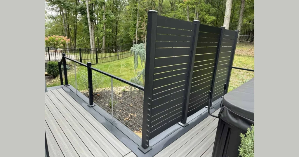 Privacy Panel Patio Railing for More Seclusion