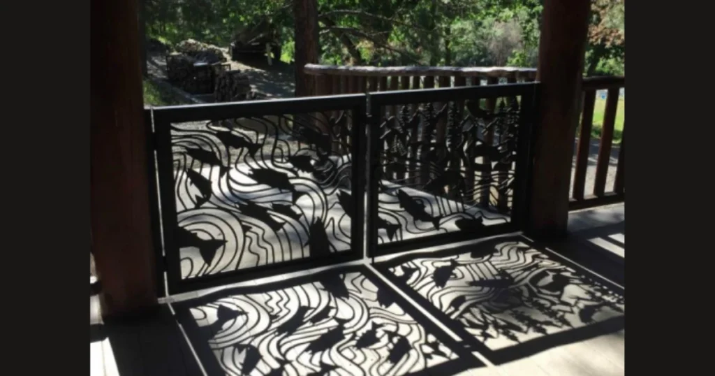 Decorative Metal Panel Patio Railing for Artistic Appeal