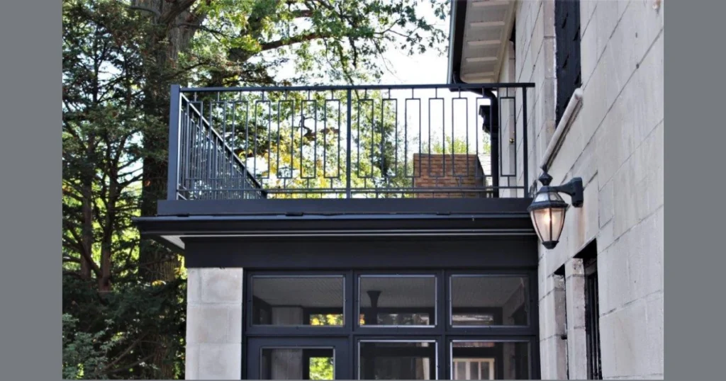 Modern Metal Patio Railing for Strength and Clean Lines